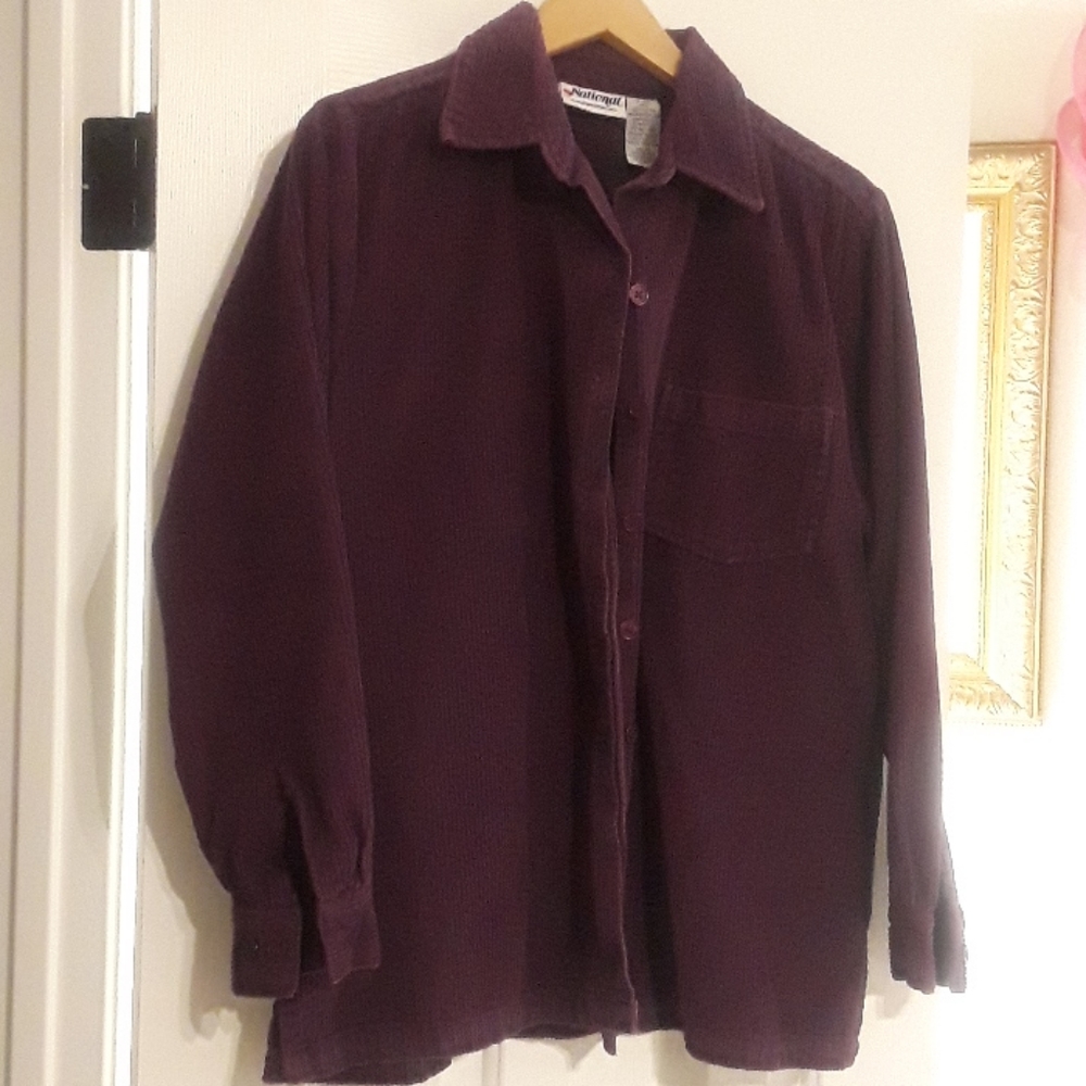 National purple corduroy shirt